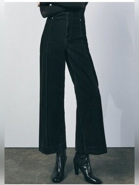 ZARA tailored wide leg high waist jeans size 6